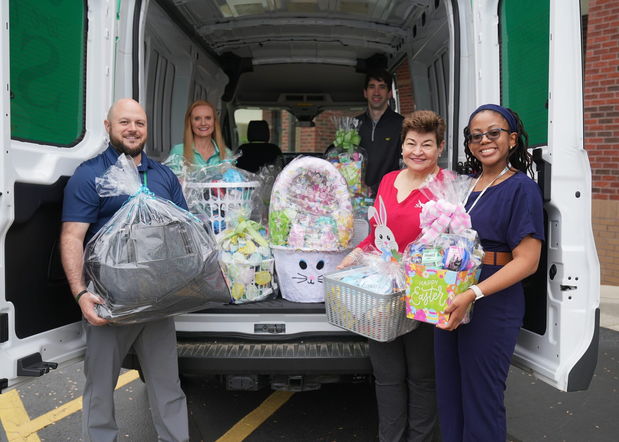 Be a Bunny - SRP Marketing and Community Development 2025 Members of SRP's Marketing and Community Development Team prepare to drop off 47 Easter baskets for seniors in Aiken County as part of United Way of Aiken County's Be a Bunny outreach project.