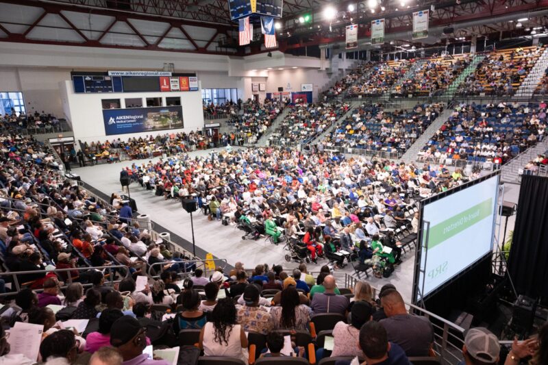 More than 2,000 SRP members fill the USCA Convocation Center for SRP Federal Credit Union's Annual Membership Meeting.